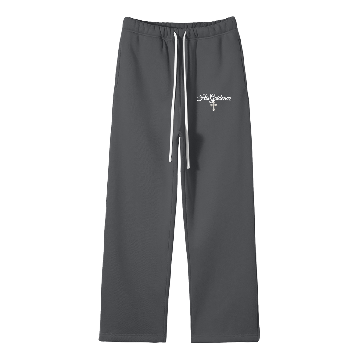 "His Guidance" Unisex Solid Color Fleece Straight Leg Pants.