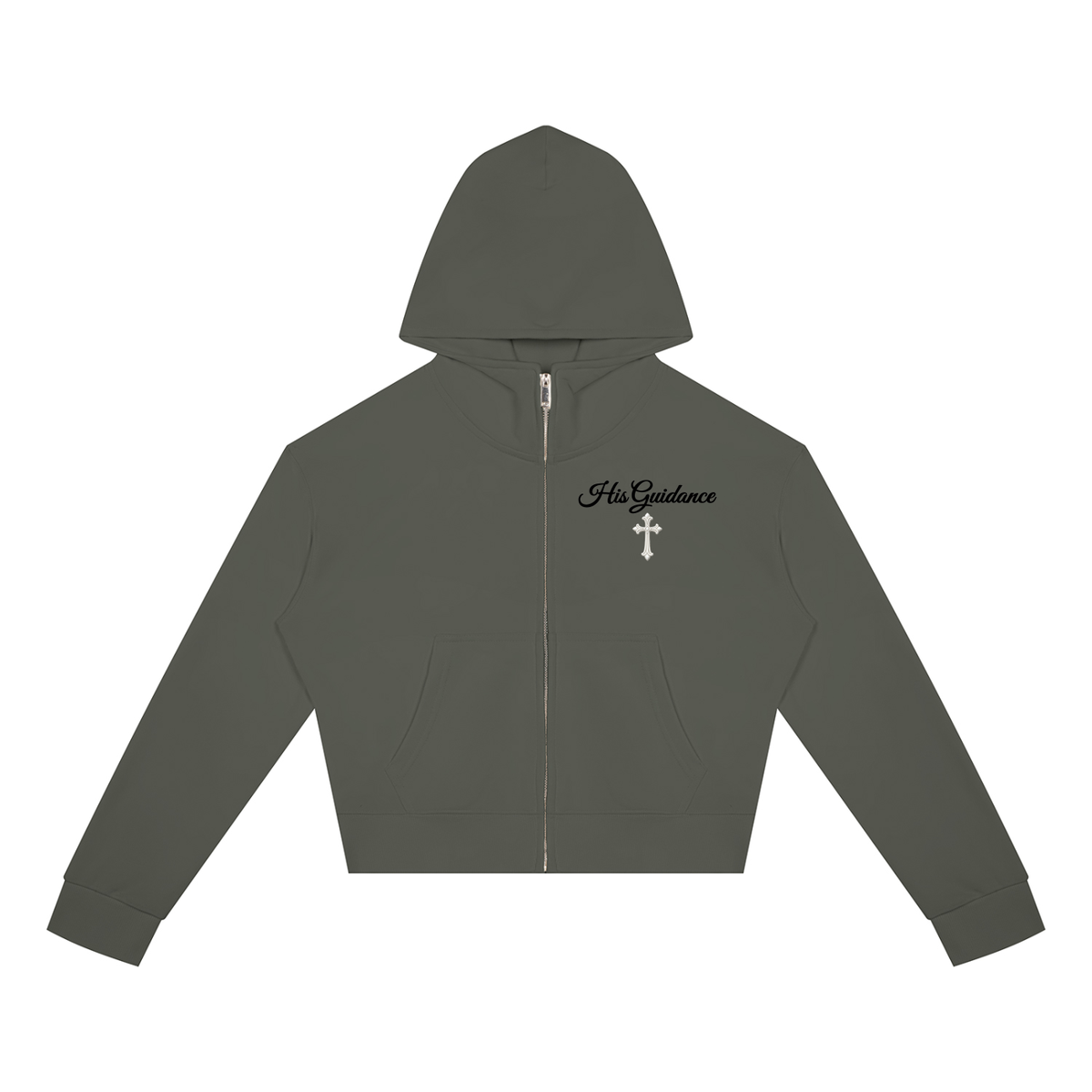 Women's Crop Full Zip Hoodie