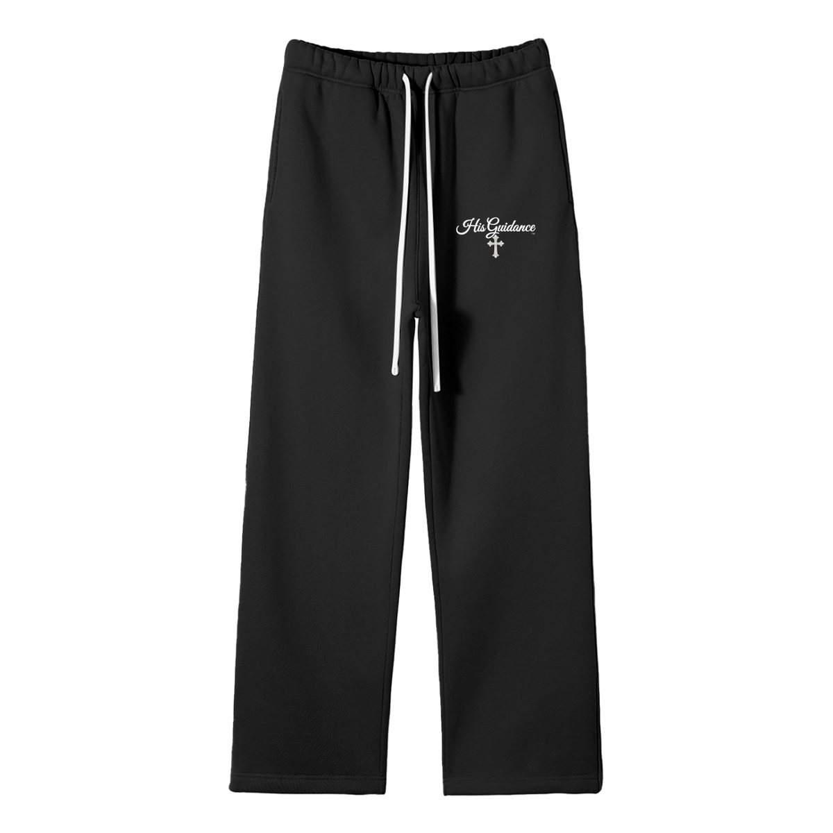 "His Guidance" Unisex Solid Color Fleece Straight Leg Pants.