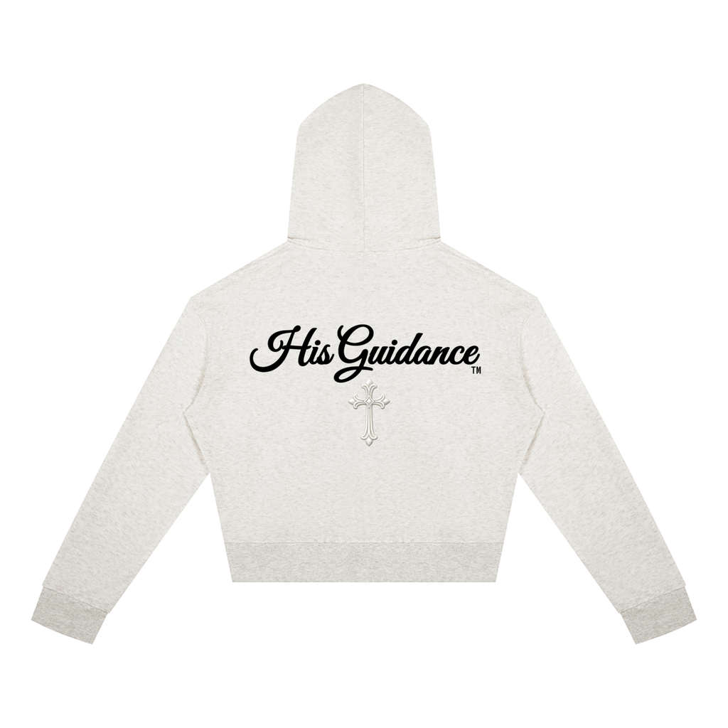 His Guidance Women's Crop Full Zip Hoodie