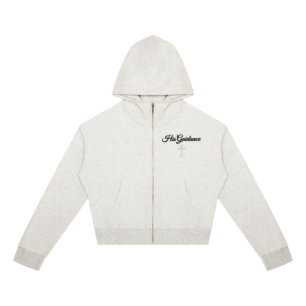 Women's Crop Full Zip Hoodie
