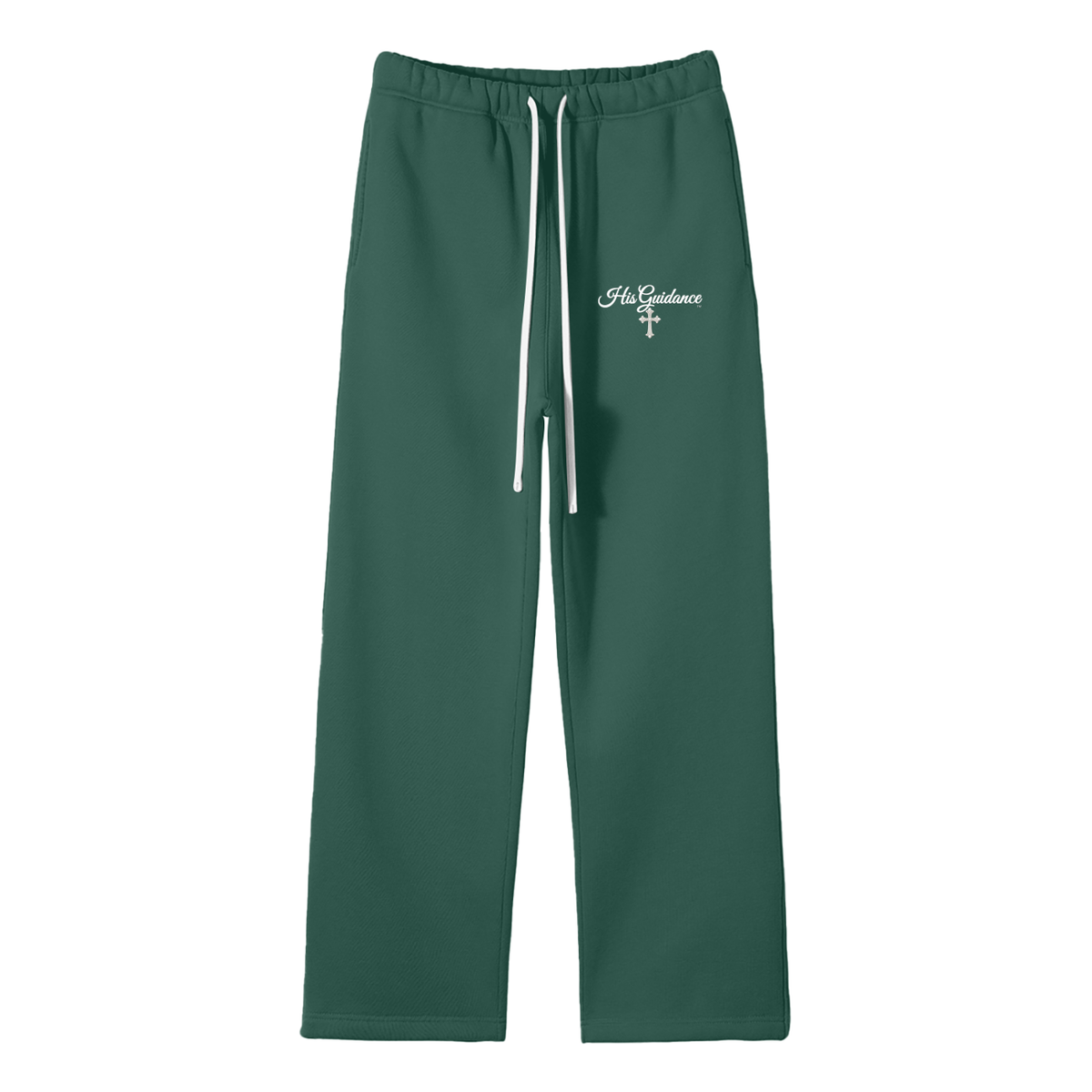 "His Guidance" Unisex Solid Color Fleece Straight Leg Pants.