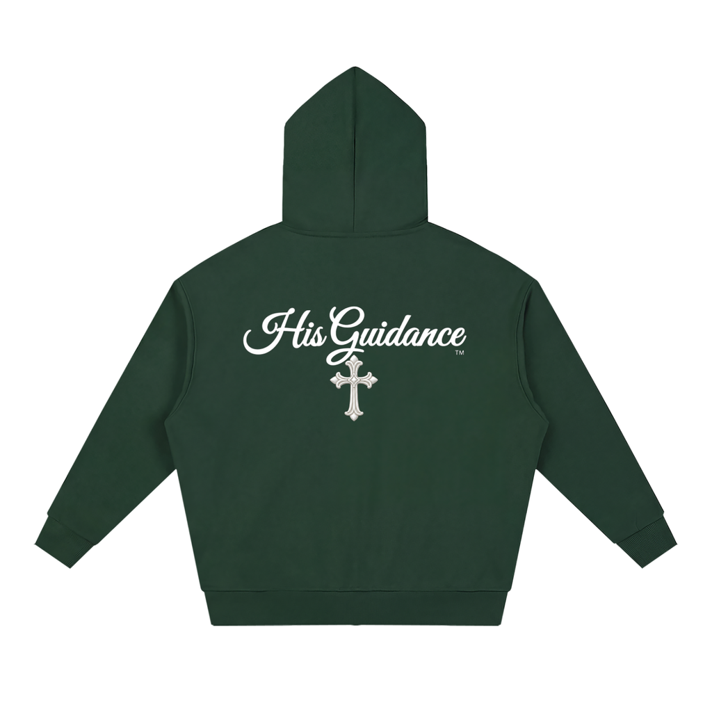 "His Guidance" Unisex Loose Solid Full Zip Hoodie