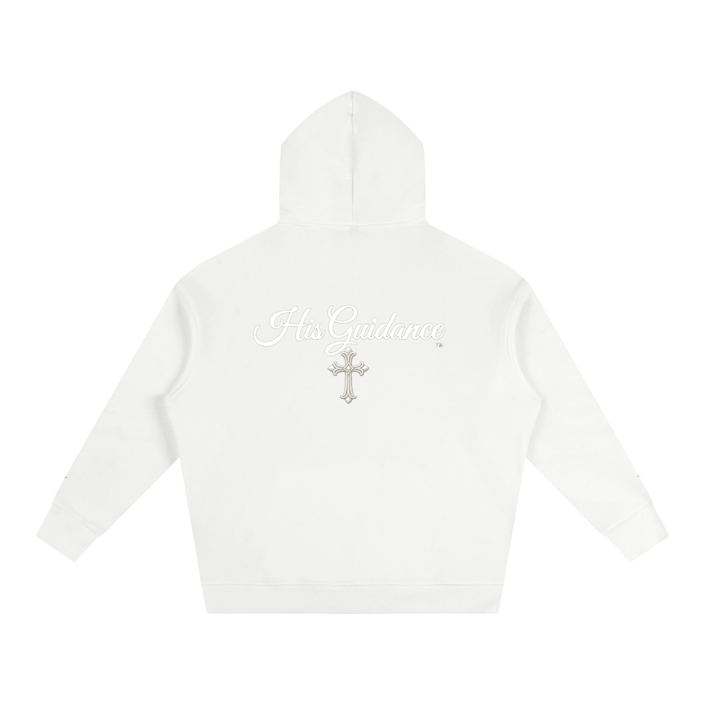 "His Guidance" Oversize Fleeced Hoodie (cross on sleeves)