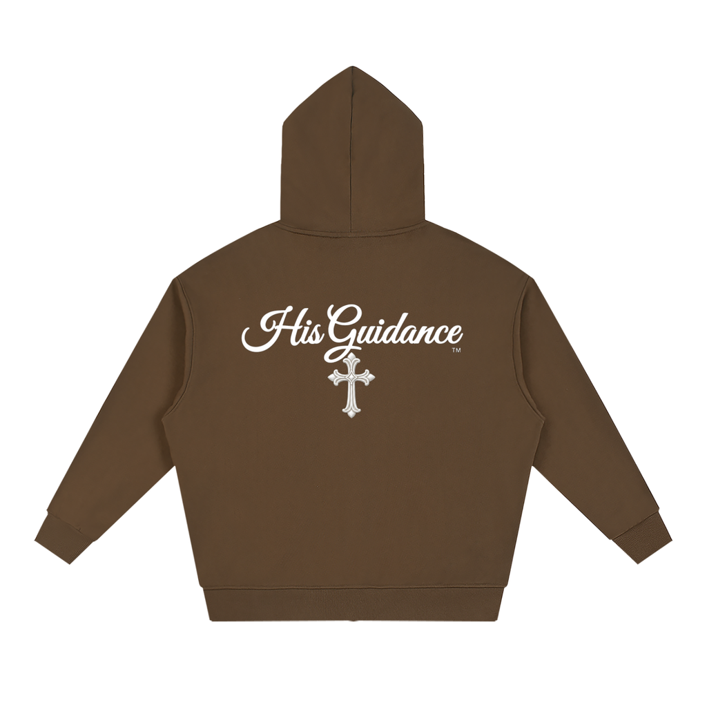 "His Guidance" Unisex Loose Solid Full Zip Hoodie