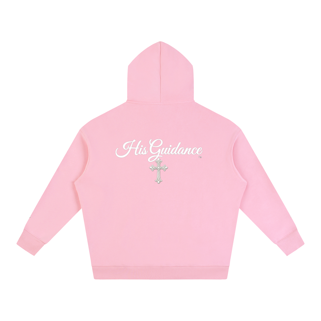 "His Guidance" Oversize Fleeced Hoodie (cross on sleeves)