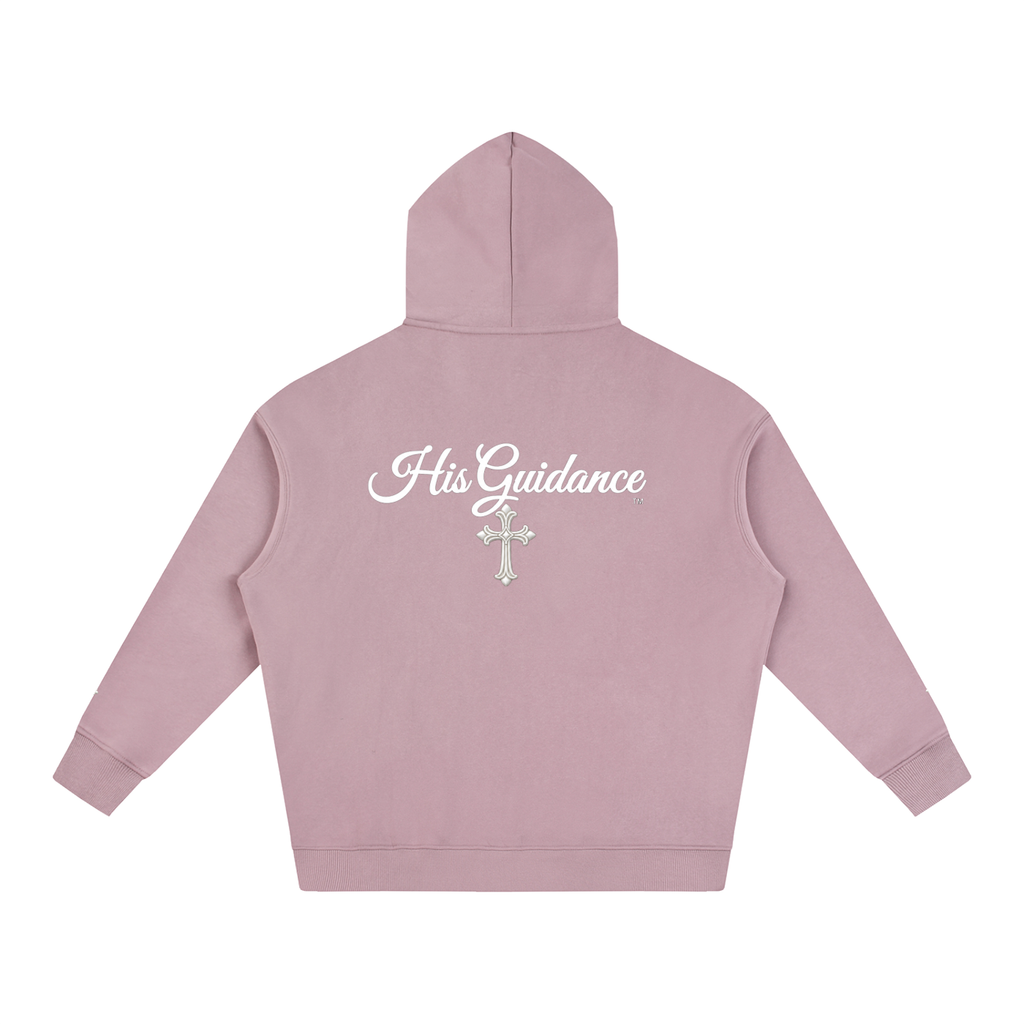 "His Guidance" Oversize Fleeced Hoodie (cross on sleeves)