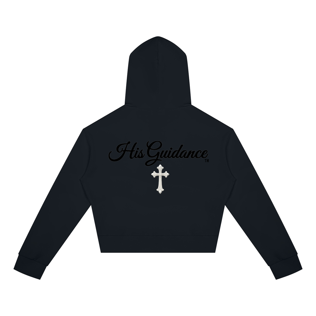 His Guidance Women's Crop Full Zip Hoodie