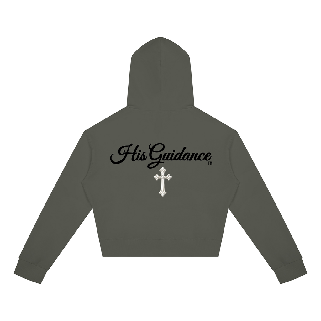 Women's Crop Full Zip Hoodie