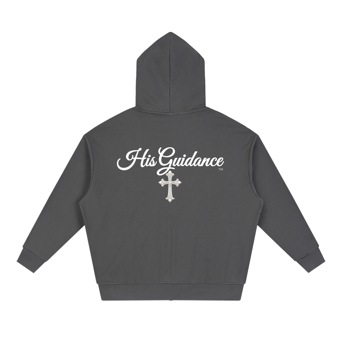 "His Guidance" Unisex Loose Solid Full Zip Hoodie