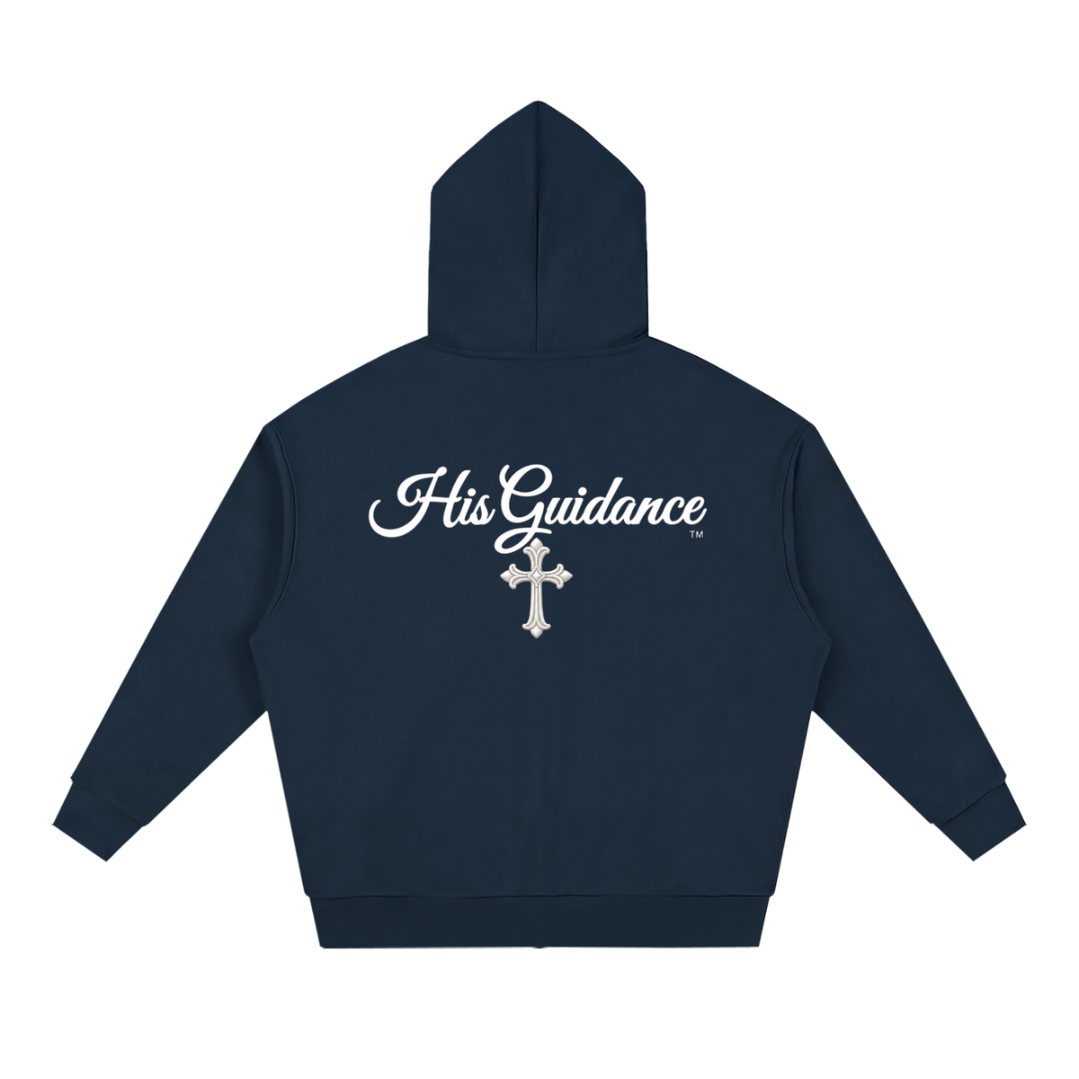 "His Guidance" Unisex Loose Solid Full Zip Hoodie