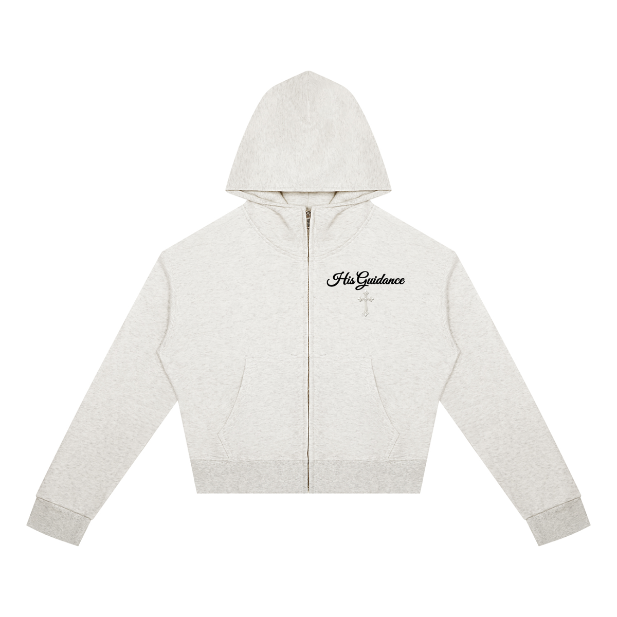 His Guidance Women's Crop Full Zip Hoodie